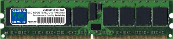 2GB DDR2 667MHz PC2-5300 240-PIN ECC REGISTERED DIMM (RDIMM) MEMORY RAM FOR SERVERS/WORKSTATIONS/MOTHERBOARDS (2 RANK NON-CHIPKILL)